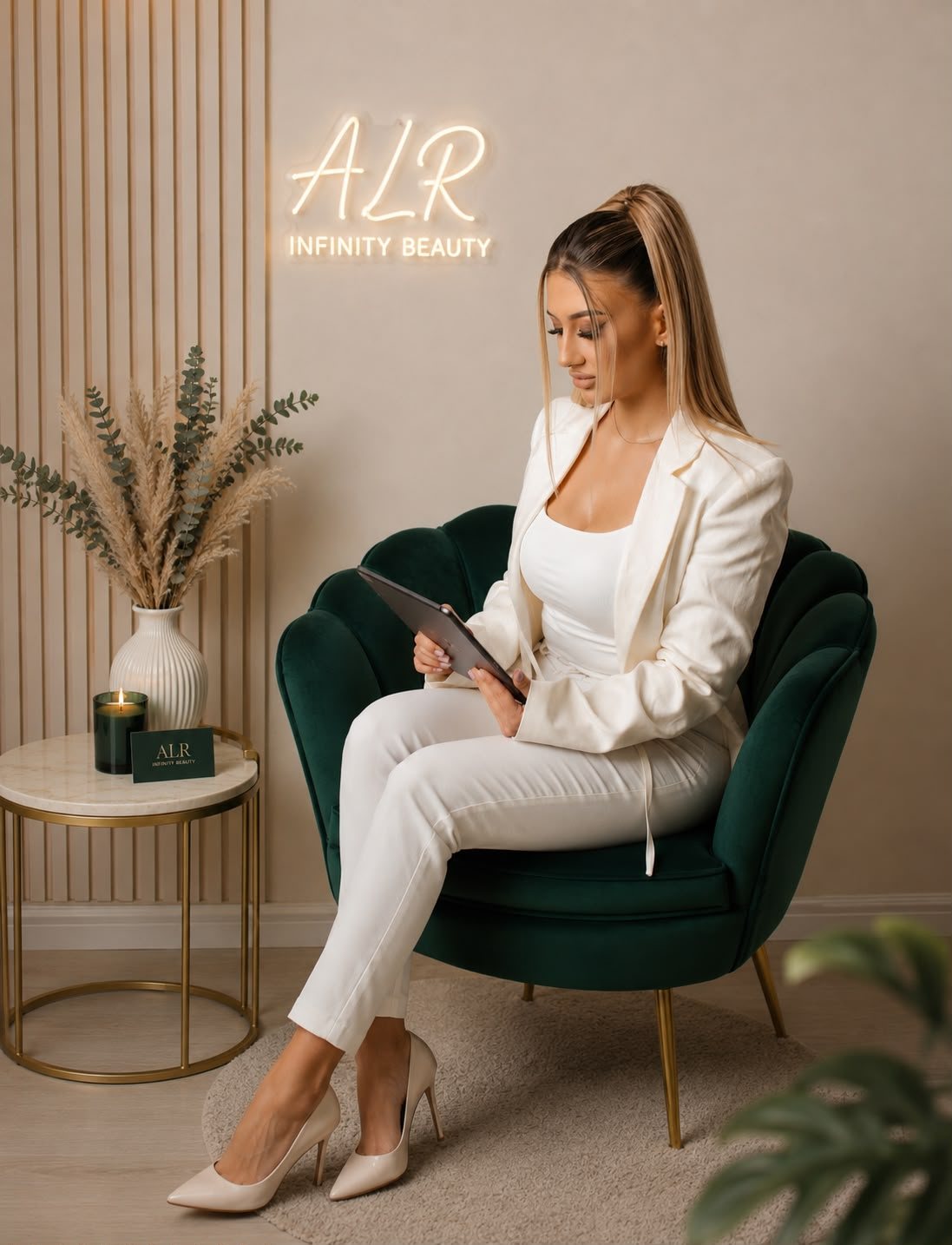 Alexandra Mîrzea în studioul ALR Infinity Beauty